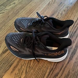 Clifton 9 black and Rose Gold